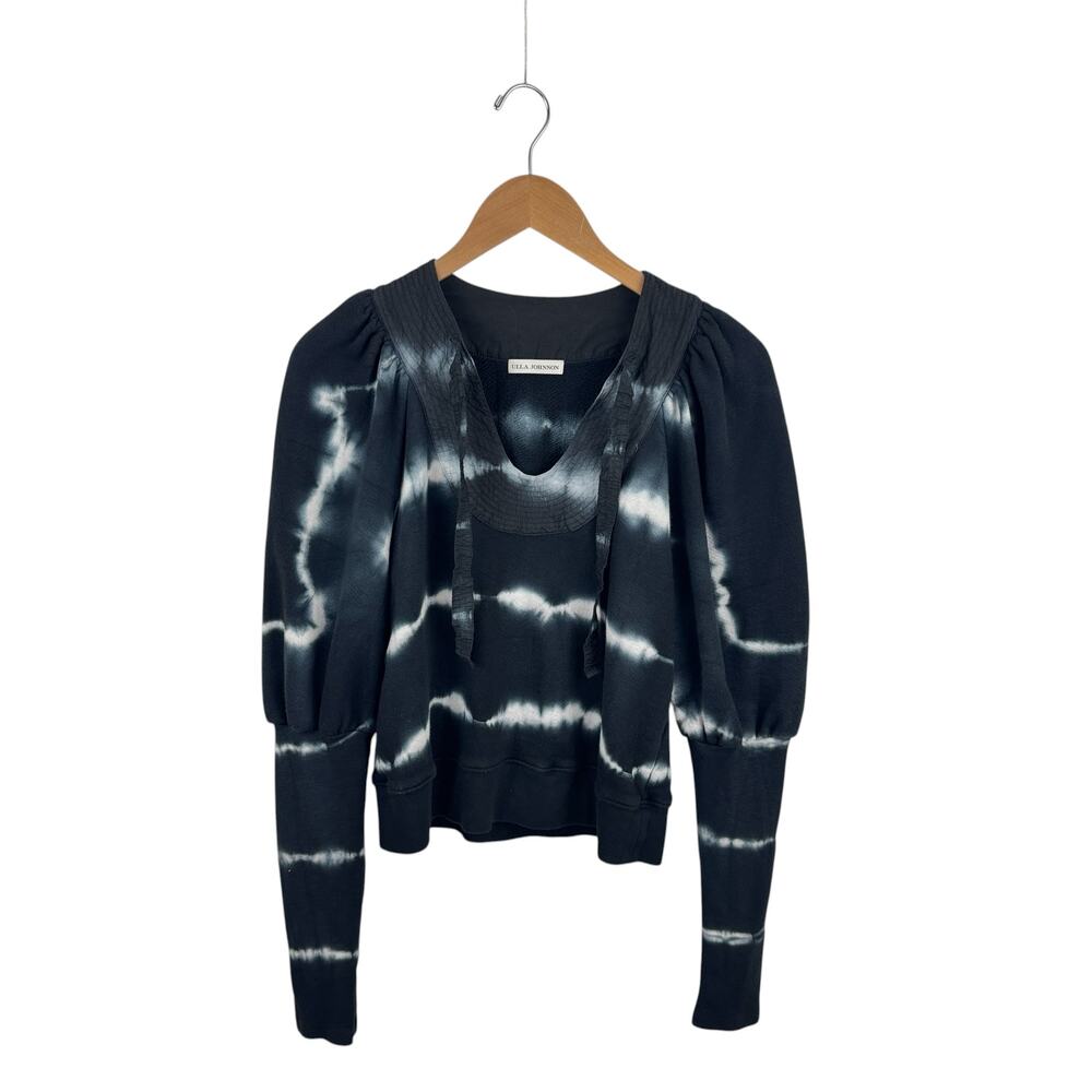 Ulla Johnson Puff-Sleeve Tie-Dye Sweatshirt